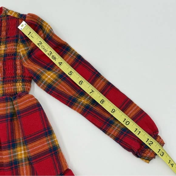 Tahari Toddler Girl’s Plaid Long Sleeve Tiered Dress Red Blue Yellow White 2T - Picture 8 of 8
